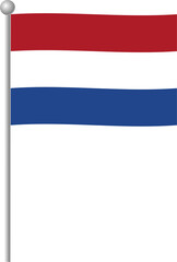 netherlands, flag, banner, symbol, illustration, vector, sign, ribbon, nation, design, national, waving, country, wind, holland, emblem, icon, patriotism, decoration, color, 3d, element, label