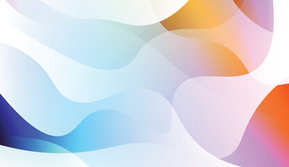 Wavy Background. For Design Flyer, Banner, Landing Page. Vector Illustration with Color Gradient.
