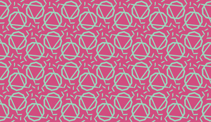 Vector layout with curved line, illusion triangles. Abstract hipster pattern. For your wallpaper, advert, banner, poster. Cherry color.