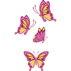 Decoration Springtime buterflies frame