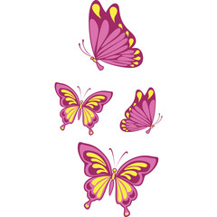 Decoration Springtime buterflies frame