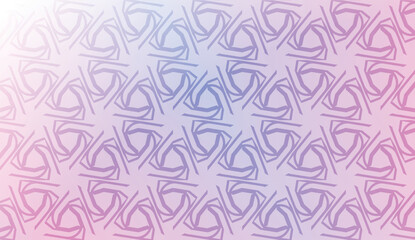 Decorative pattern with geometric ornament. Vector illustration. For fashion print, scrapbooking page, flyer design. Gradient color