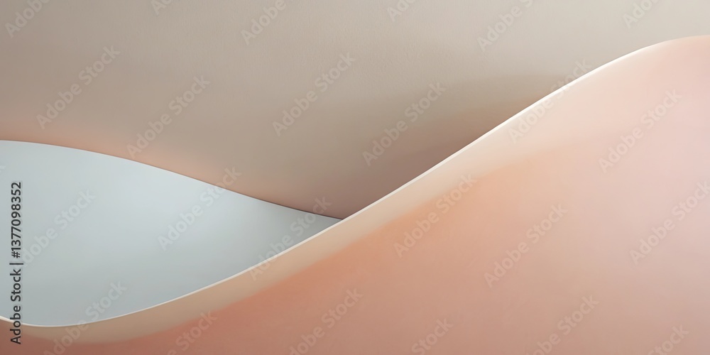Canvas Prints abstract peach and beige wave background