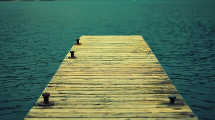 Tranquil Pier Extending to Serene Waters