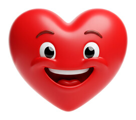 Fototapeta premium 幸せ笑顔ハート 3Dイラスト