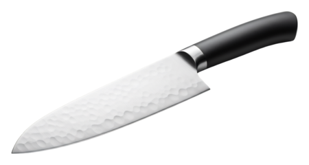 鋭い光沢 鎚目包丁 高級感