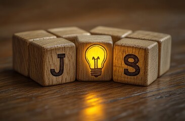 Wooden Blocks Jobs Career Opportunities Light Bulb