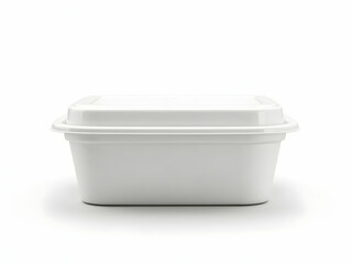 Detailed photorealistic illustration of a modern food container with a secure lid, ideal for showcasing innovative packaging solutions and food preservation techniques