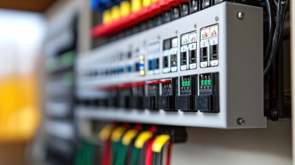 Close-up of Electrical Panel: Energy Distribution System
