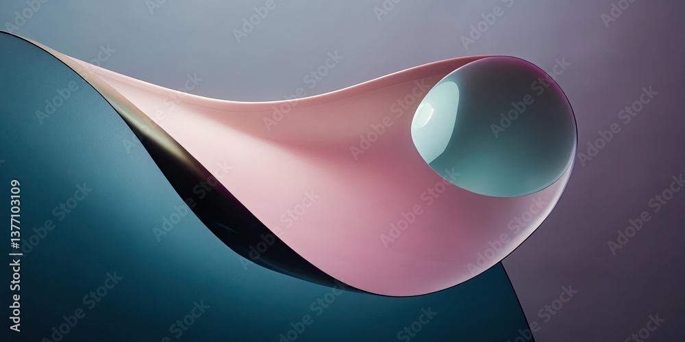 Canvas Prints abstract pink and teal forms