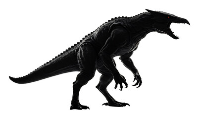 Fototapeta premium 怪獣シルエット 強力な影 雄々しい咆哮