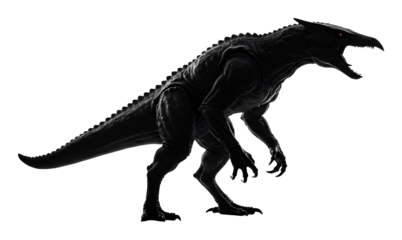 怪獣シルエット 強力な影 雄々しい咆哮