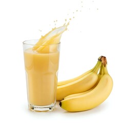 Tropical Smoothness: Banana Juice and Ripe Fruit