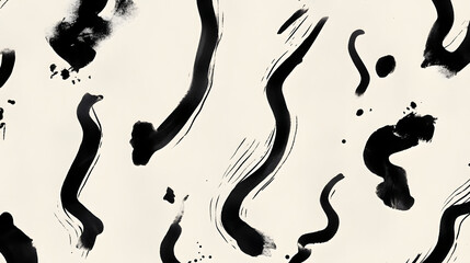 abstract сurve black lines on white background