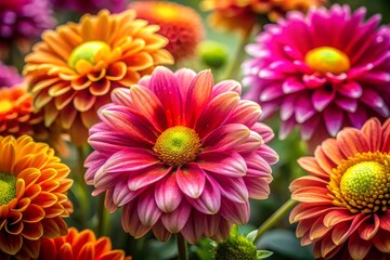 Vibrant Dahlia Flower Garden