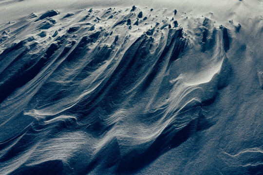 Dry snow texture on mountain