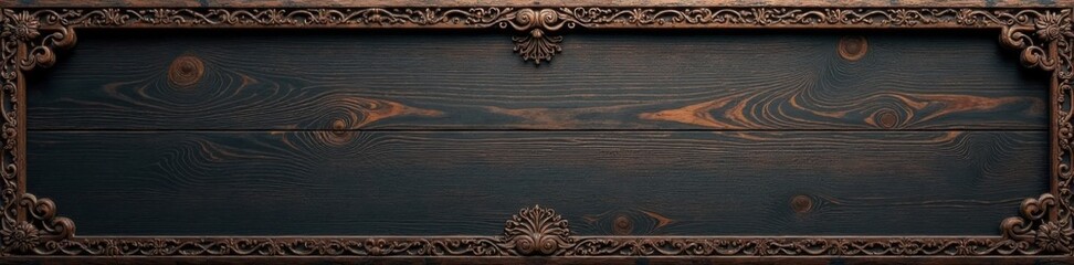 Dark wooden background with intricate carvings, texture, abstract, interior decor