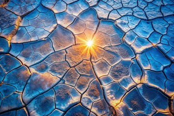 Cracked Earth with Sunburst