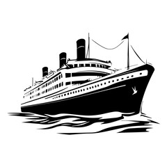 Obraz premium vector illustration of a ship