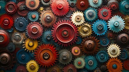A vibrant illustration of interconnected gears representing a collaborative business ecosystem.