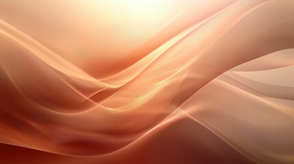 Abstract soft orange and brown background with flowing lines, Medical  gradients, and shadows creating an elegant and calming visual effect perfect for modern design
