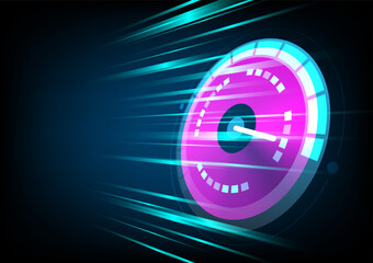 Abstract background with futuristic speed dashboard