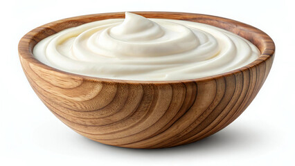 A Creamy Delight: Bowl of Purity on a White Canvas