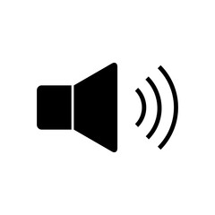 Volume icon Black, vector simple flat illustration for web and app..eps