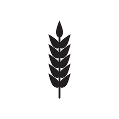 Wheat icon Black, vector simple illustration for web and app..eps