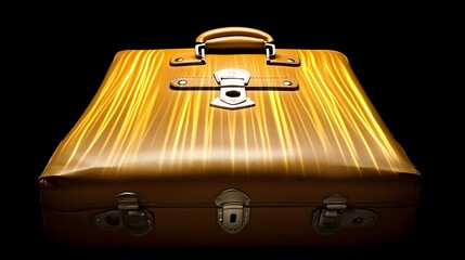 A stylized briefcase glowing with abstract light trails, symbolizing dynamic business opportunities.