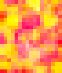 モザイク  apple  3　　描いたリンゴの絵をモザイクにしました。
