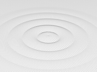 波紋のワイヤーフレームバックグラウンド　ベクターイラストレーション