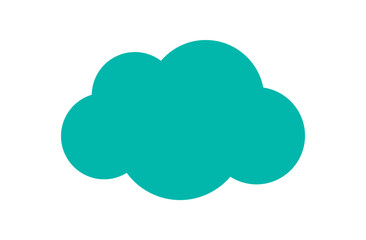 Brutalist cloud icon. Abstract shape and figure that serves as a modern symbol. A flat, geometric element with a y2k style, ideal for contemporary graphic applications and digital design.