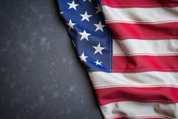 Obraz premium american flag on a gray background