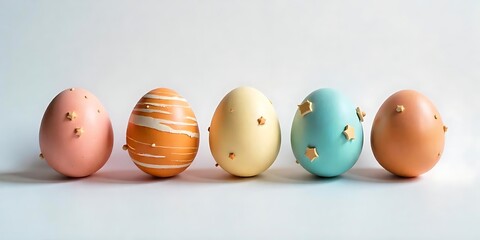 Colorful decorated easter eggs 