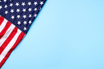 Obraz premium american flag on a blue background