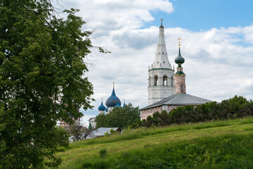 View of the Church of St. Nicholas the Wonderworker (Nikolskaya Church) on a sunny summer day, Suzdal, Vladimir region, Russia