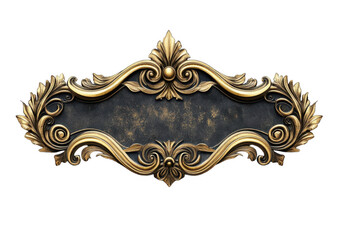 Ornate Golden Frame with Black Background for Elegant Displays