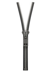 "Metal Zipper: Close-Up of Silver Fastener with Reflective Surface"