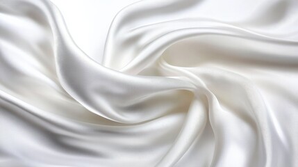 Naklejka premium Elegant White Silk Fabric Texture