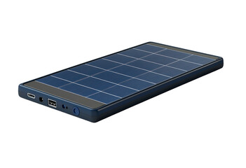 Solar charger, power bank isolated on transparent background