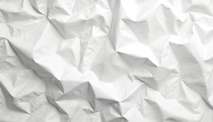 Obraz premium Seamless white paper texture, crumpled creased surface background. Blank page. Wrinkled, rough material for graphic design, product presentation, advertising, business promo. Abstract backdrop for