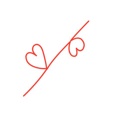heart doodle line