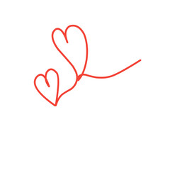 heart doodle line