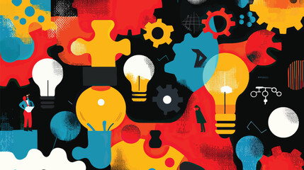 Fototapeta premium Creative Concepts Icon Set Visualizing Branding Ideas, Branding