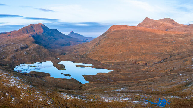 Lochan an Ais and moutain landscape, Ullapool, Scottish Highlands