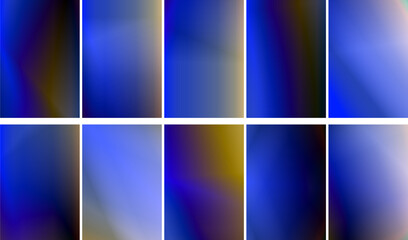 Obraz premium Collection. Abstract background. Blurred colors. Gradient mesh. Modern design template for posters, ad banners, brochures, flyers, covers, websites. EPS vector image