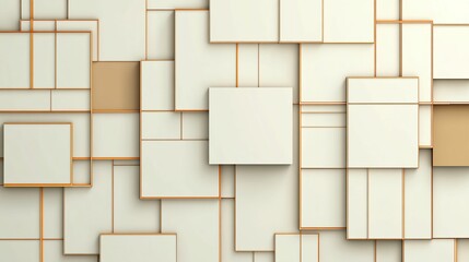 Abstract Geometric Shapes with Subtle Color and Line Patterns