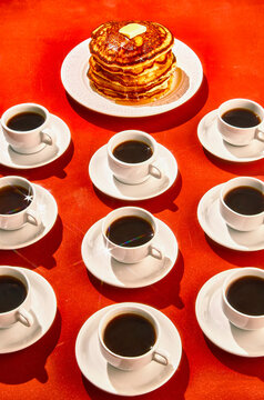 Coffees and pancakes