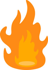 The three-tone fire effect is used in decoration